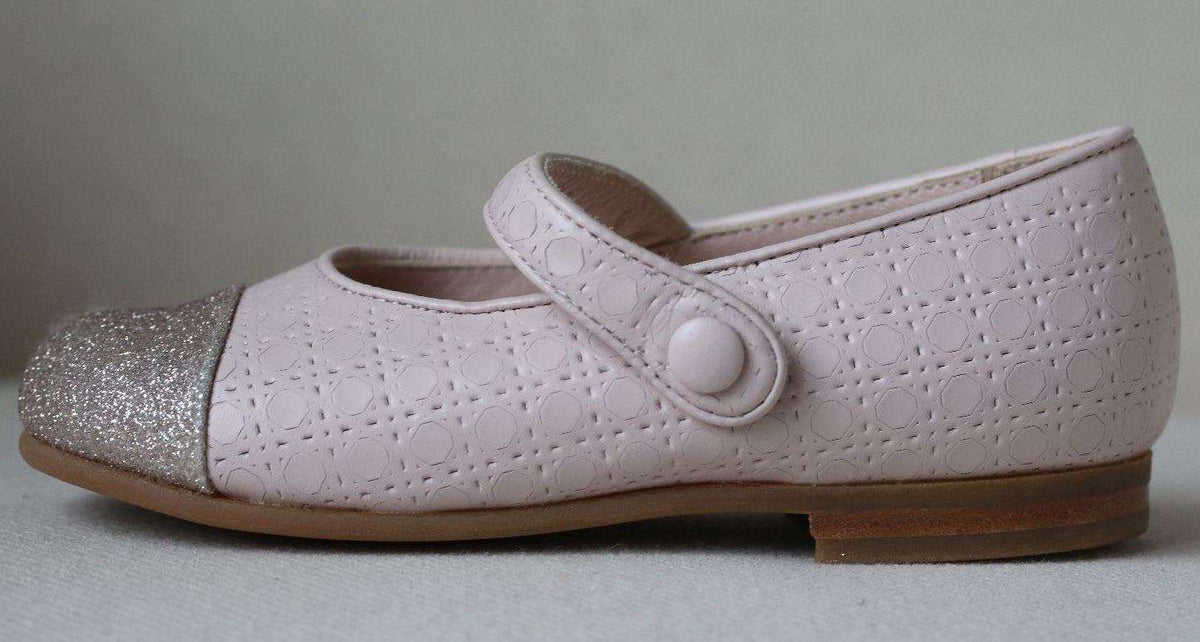 DIOR BABY KIDS PINK STARDUST LEATHER CANNAGE SHOES EU 23 UK 5