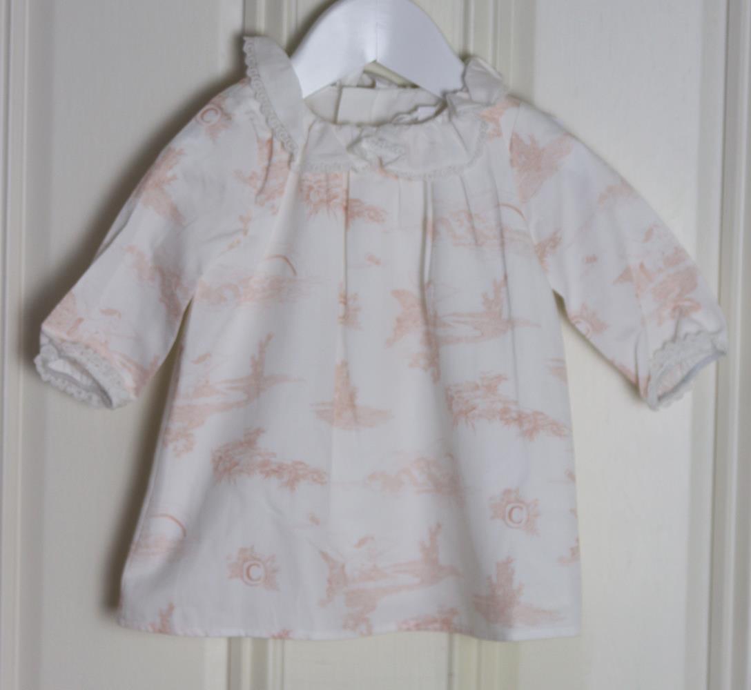 CHLOÉ BABY GIRLS TOILE DE JOUY COTTON DRESS 3 MONTHS