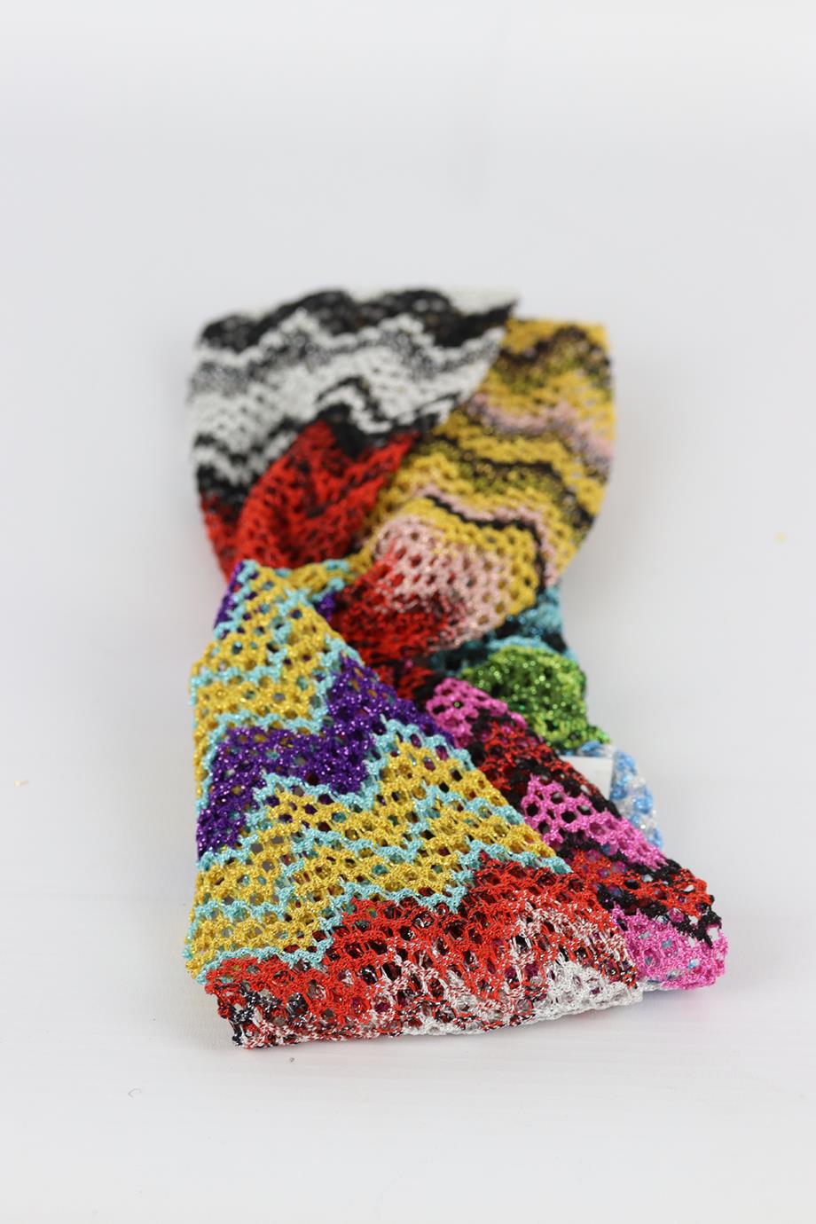 MISSONI MARE METALLIC CROCHET KNIT HEADBAND ONE SIZE