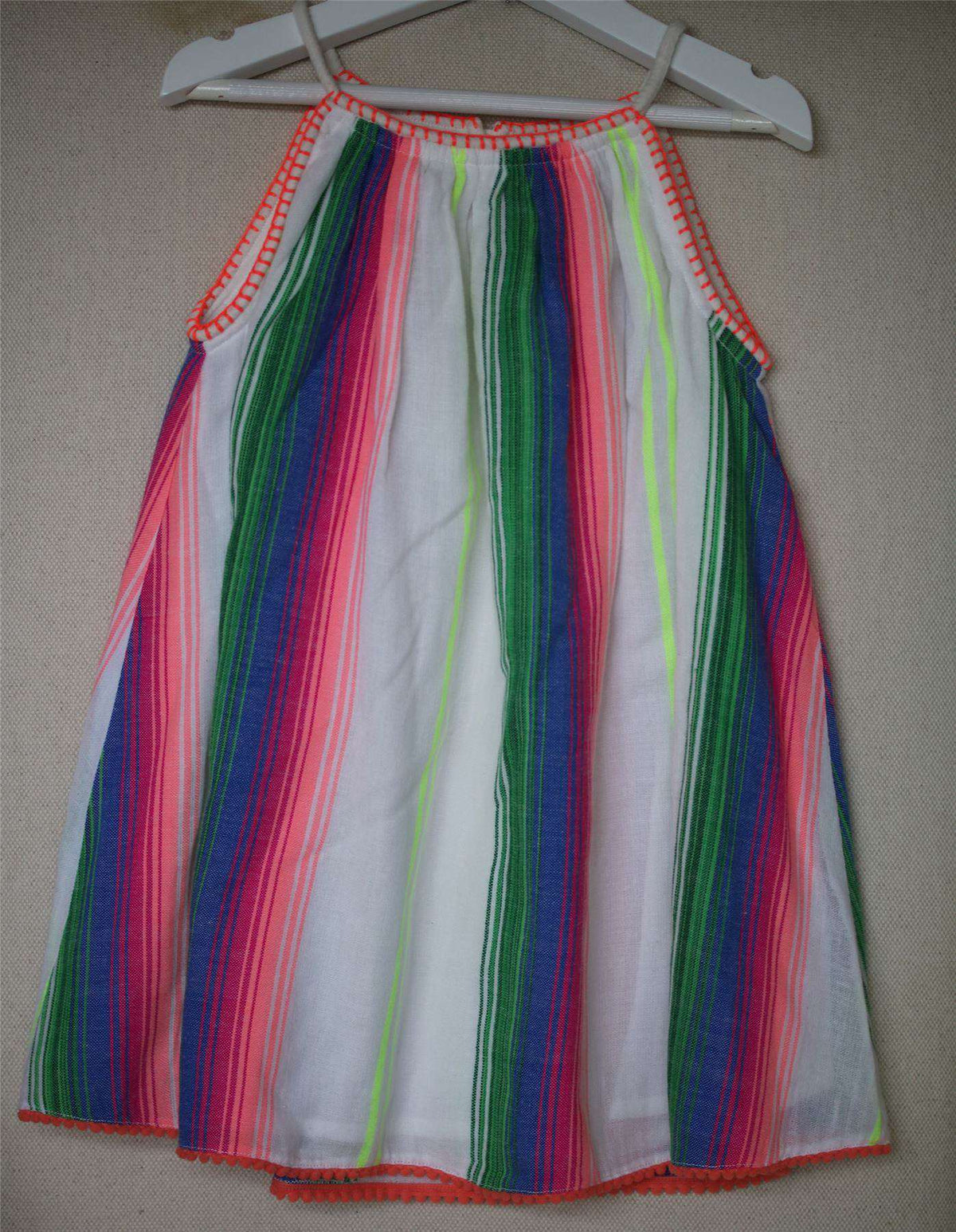 SUNCHILD GIRLS COTTON STRIPED SUN DRESS 4 YEARS