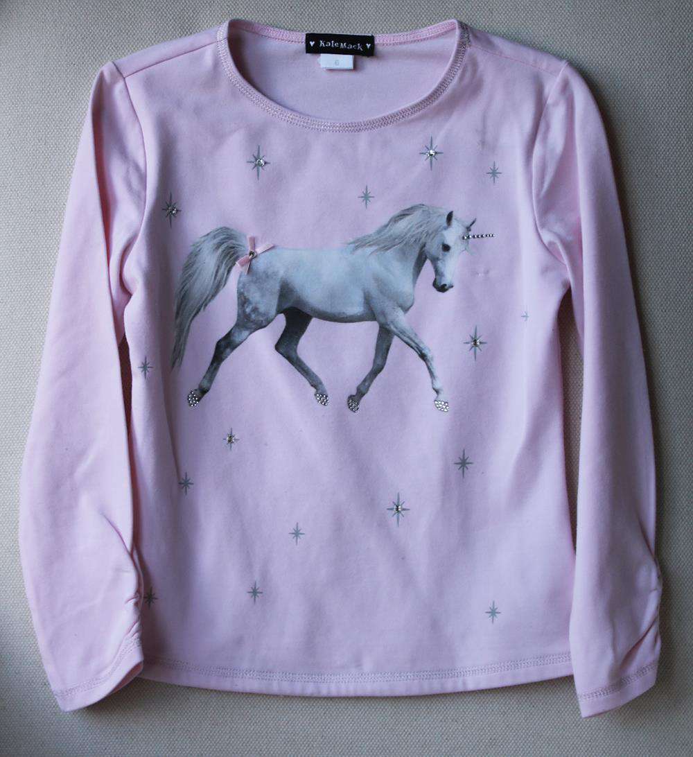 KATE MACK KIDS GIRLS UNICORN PRINT COTTON TOP 6 YEARS