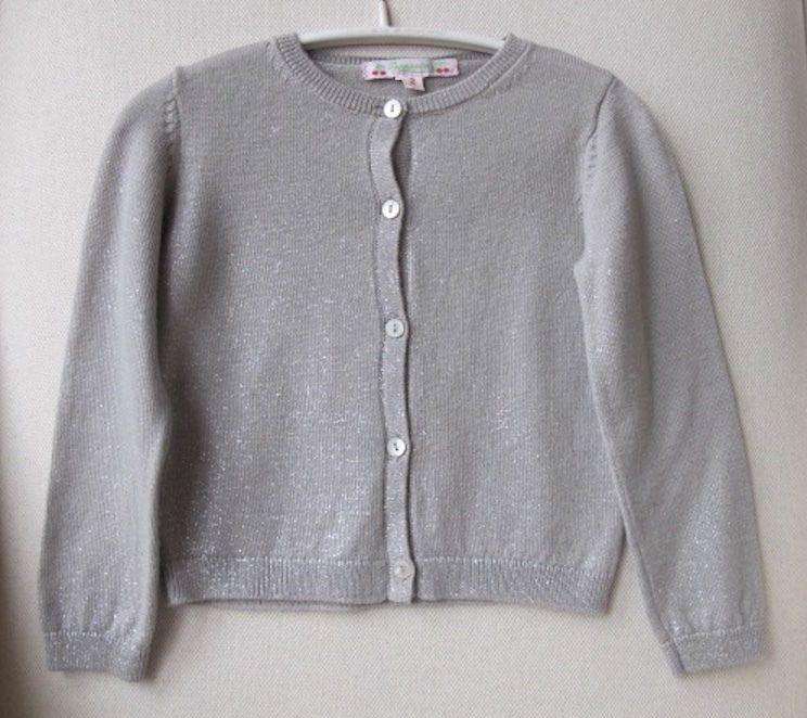 BONPOINT BABY TAUPE SPARKLE CARDIGAN 2 YEARS