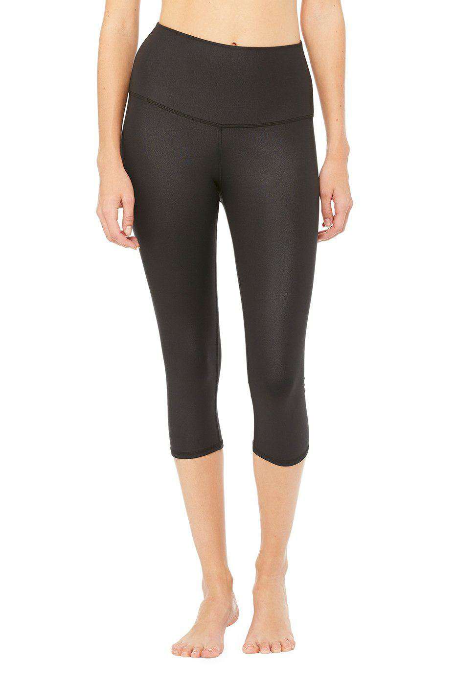 ALO YOGA HIGH-WAISTED AIRBRUSH CAPRI LEGGINGS XSMALL