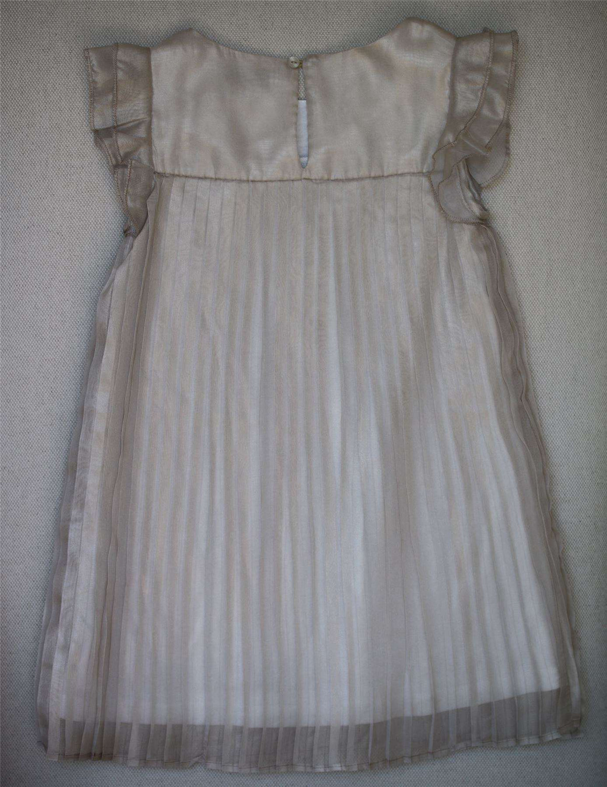 MAYORAL CHIC GIRLS GOLD CHIFFON PLEATED DRESS 4 YEARS