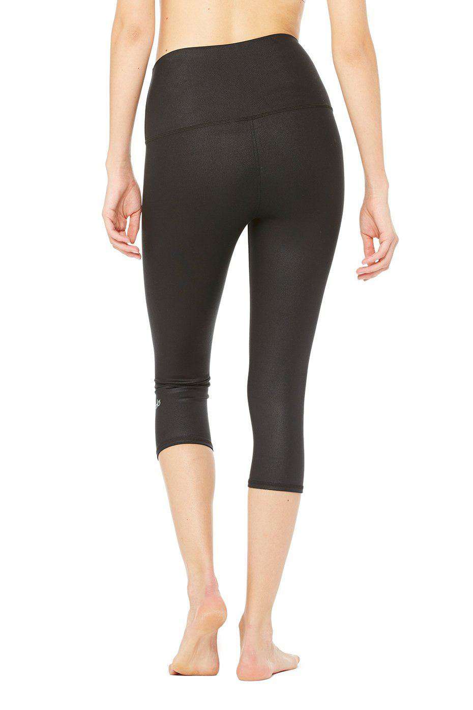 ALO YOGA HIGH-WAISTED AIRBRUSH CAPRI LEGGINGS XSMALL