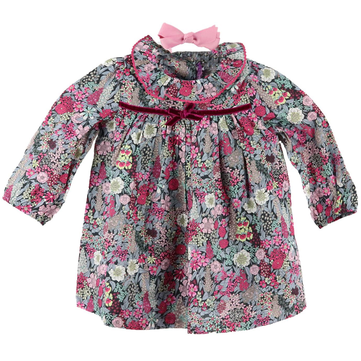 LILY ROSE BABY GIRLS FLORAL COTTON DRESS 12-18 MONTHS