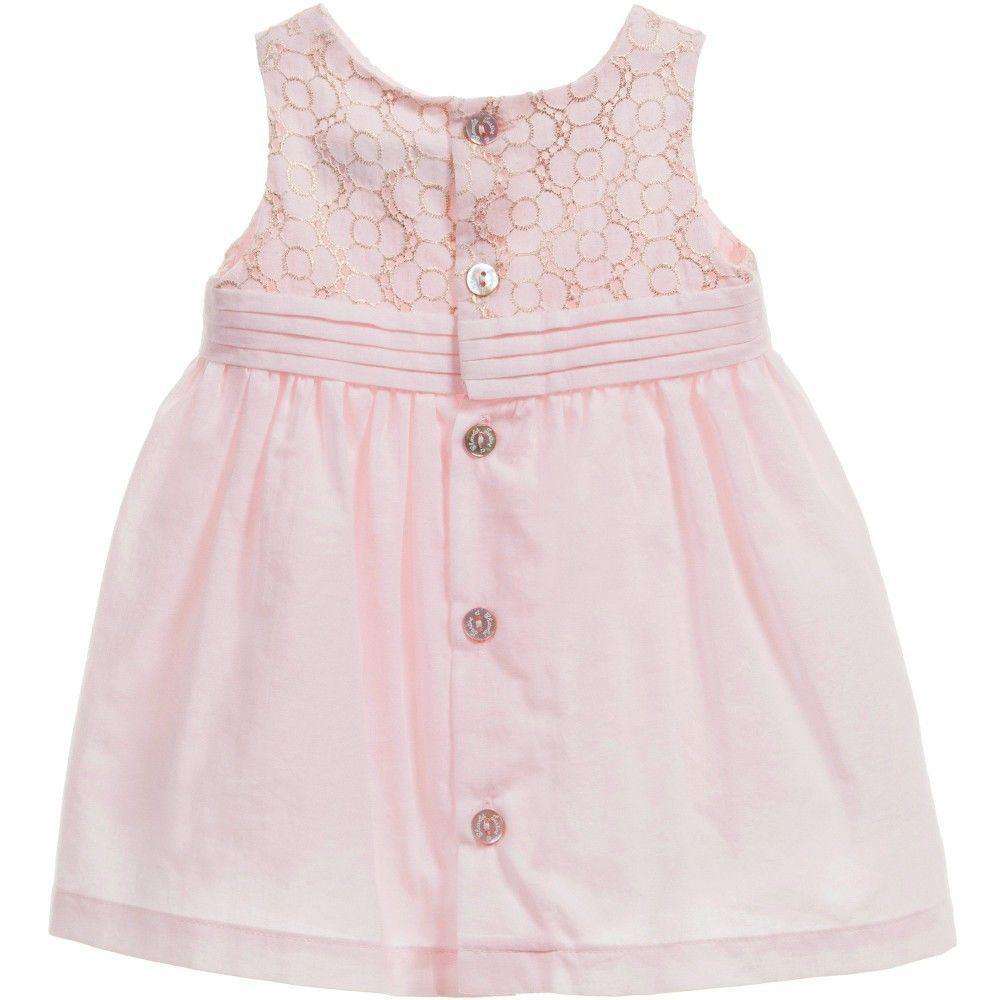 TARTINE ET CHOCOLAT BABY PINK COTTON DRESS 18 MONTHS