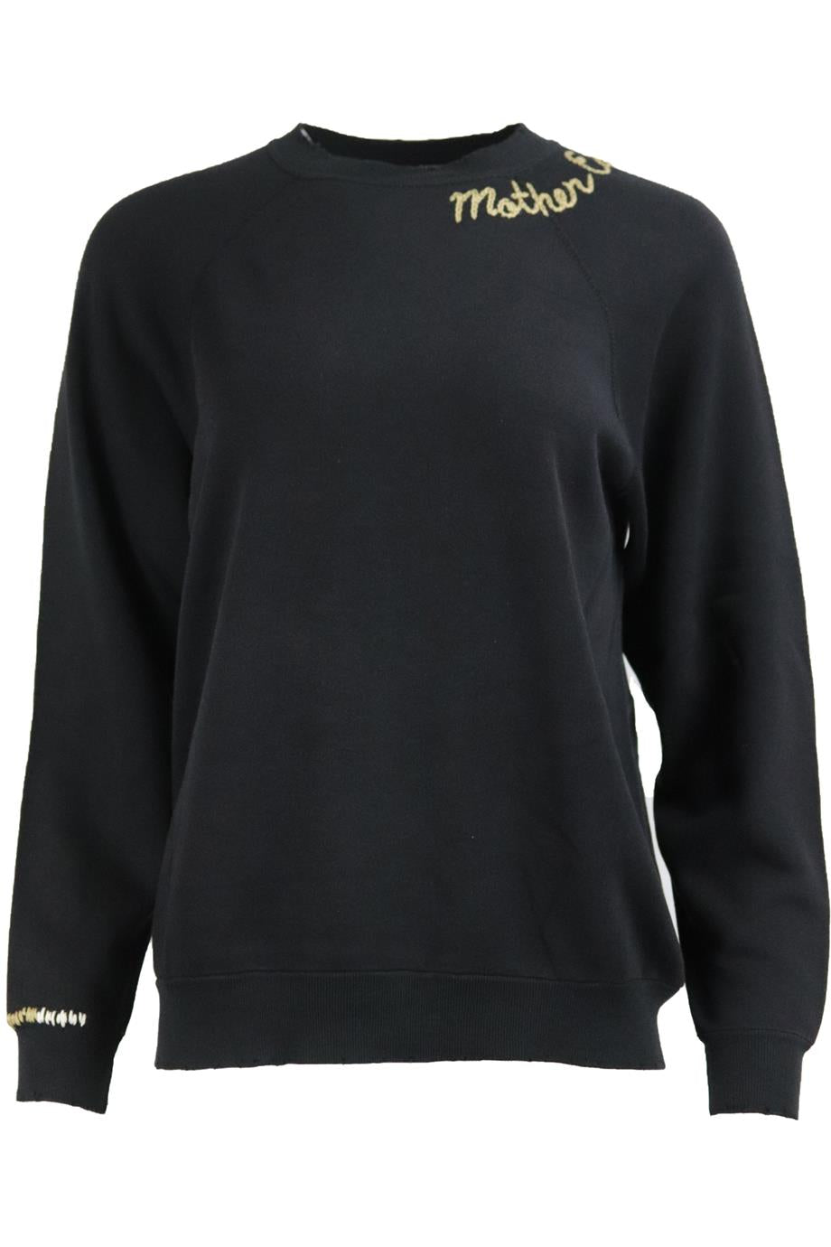 I STOLE MY BOYFRIEND'S SHIRT EMBROIDERED COTTON BLEND SWEATSHIRT XSMALL/SMALL