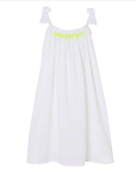 SUNUVA BABY GIRLS NEON DOT BIG TIE DRESS 3-4 YEARS