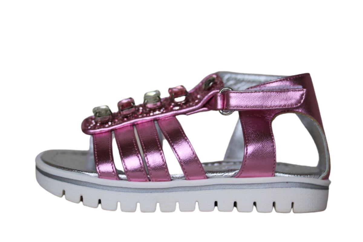 MISSOURI GIRLS METALLIC PINK SPARKLY SANDALS EU 24 UK 7