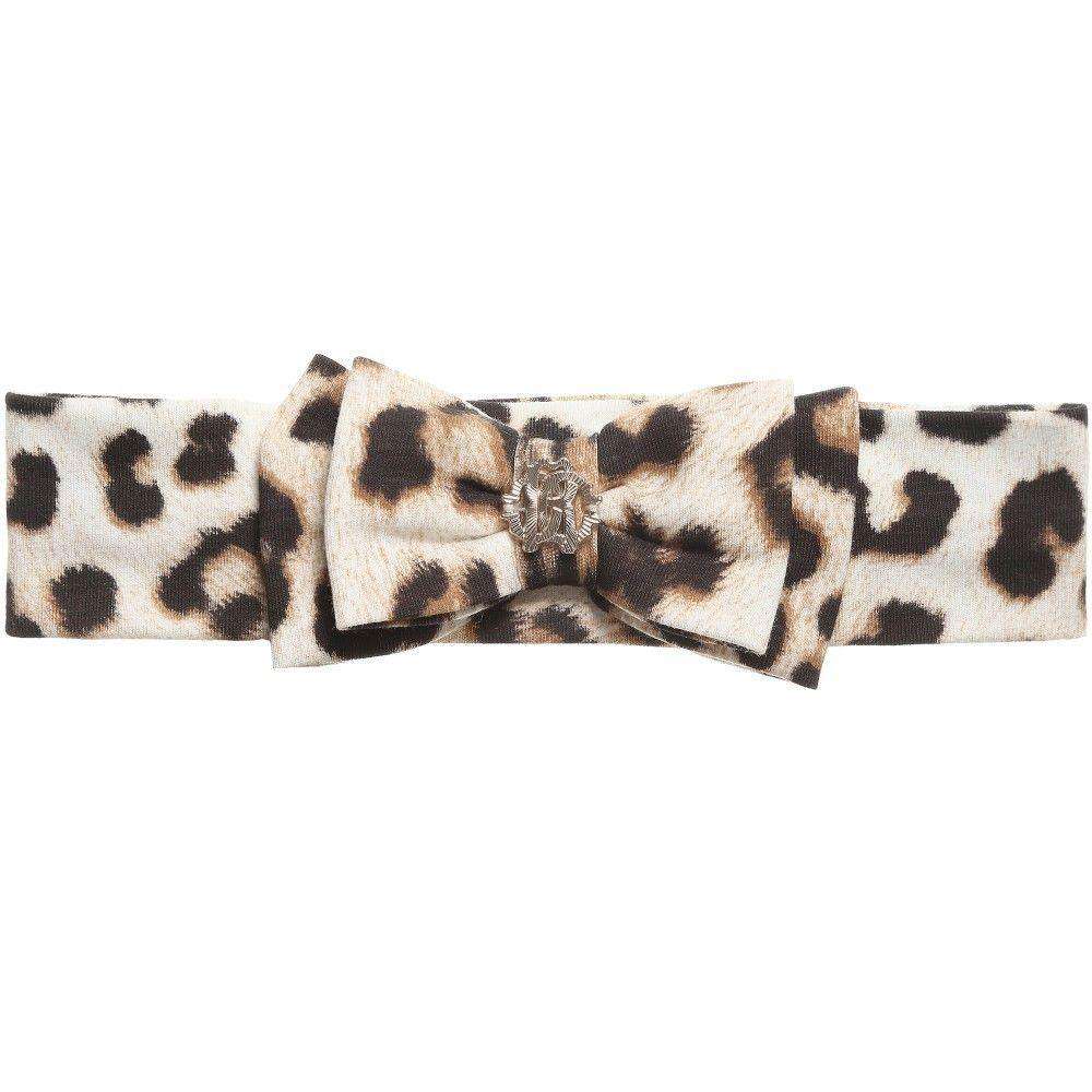 ROBERTO CAVALLI BABY LEOPARD PRINT HEADBAND 3-12 MONTHS