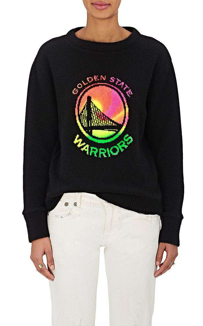THE ELDER STATESMAN NBA GOLDEN STATE WARRIORS CASHMERE SWEATER SMALL