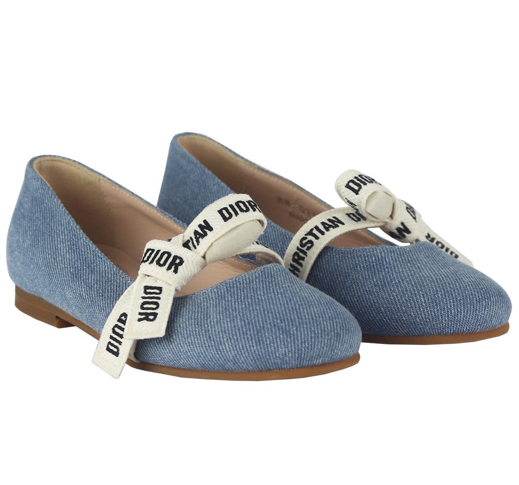 CHRISTIAN DIOR KIDS GIRLS MISS B DENIM SHOES EU 30 UK 12