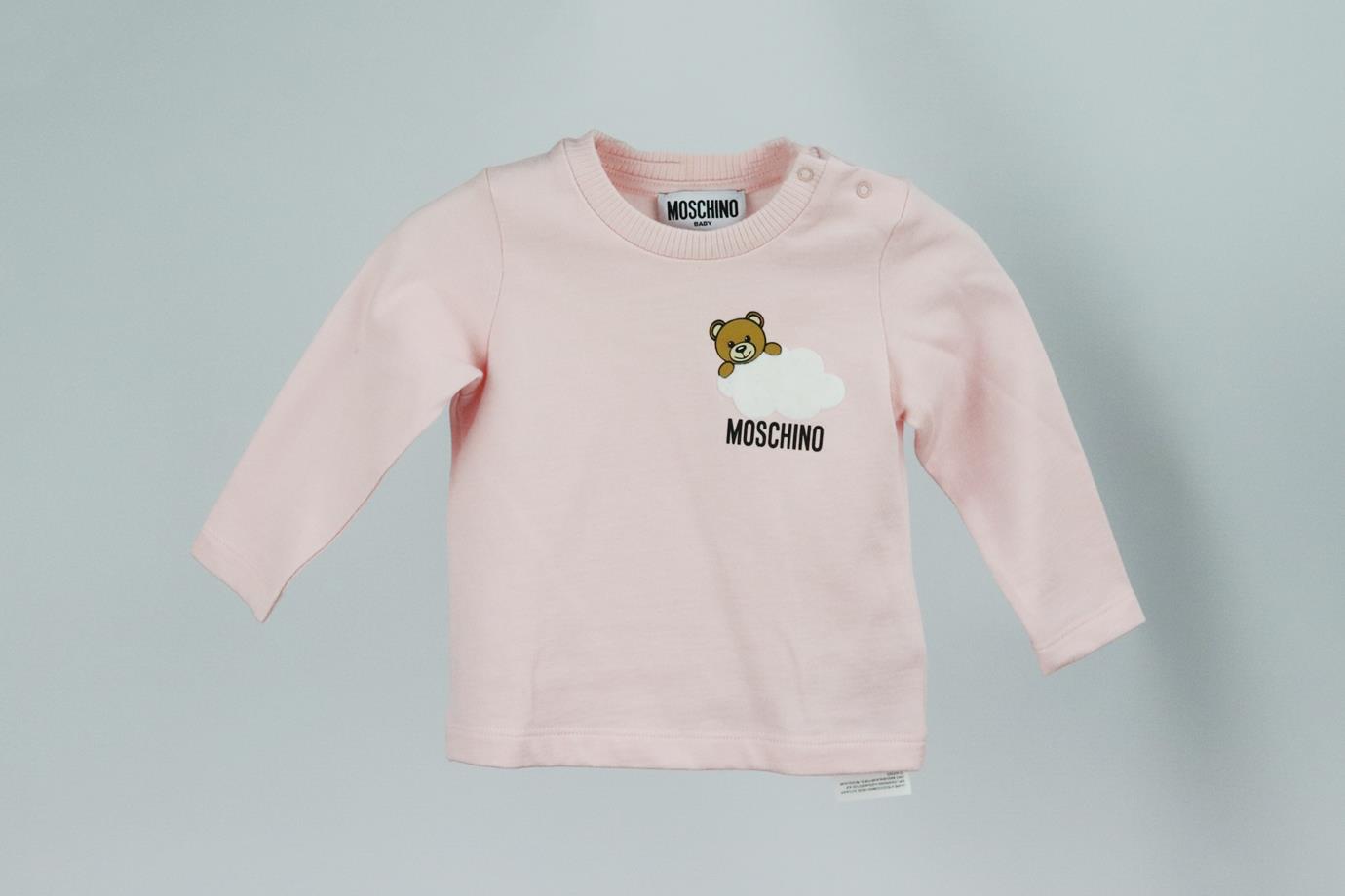MOSCHINO BABY GIRLS LOGO COTTON TOP 6-9 MONTHS