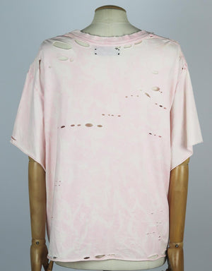 AMIRI DISTRESSED TIE DYED COTTON JERSEY T-SHIRT LARGE