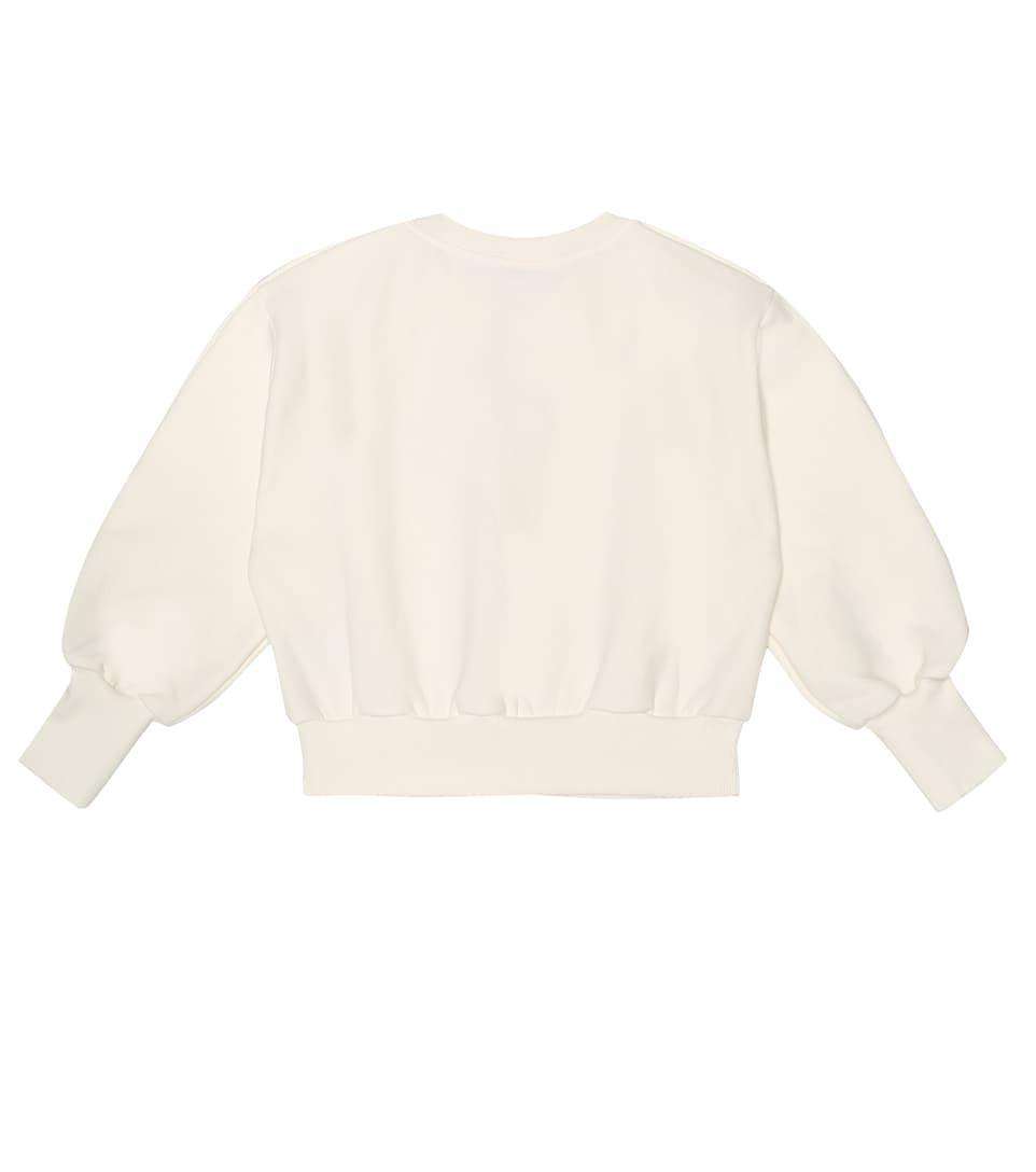 BRUNELLO CUCINELLI KIDS GIRLS EMBELLISHED COTTON SWEATSHIRT 6 YEARS
