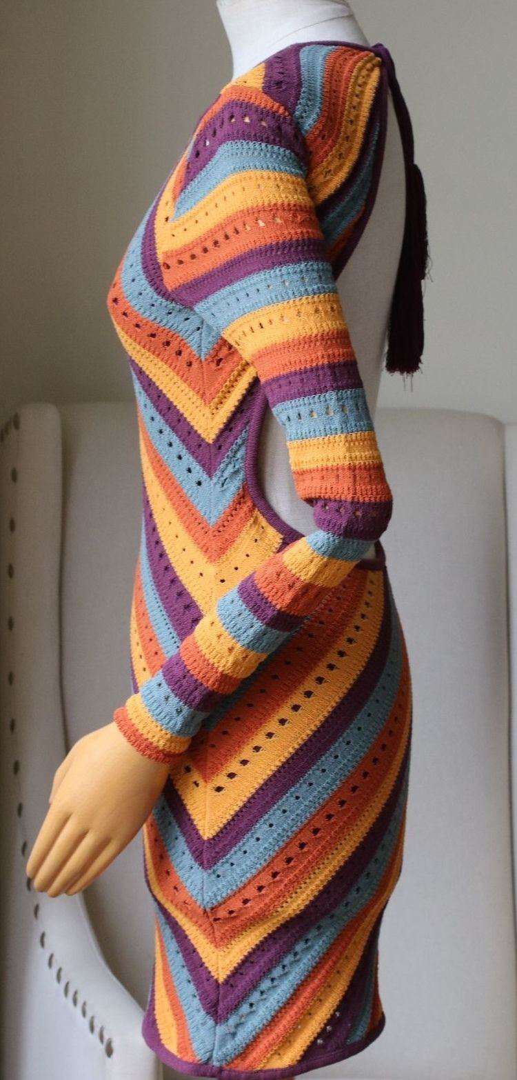 RONNY KOBO JULES STRIPE DRESS SMALL