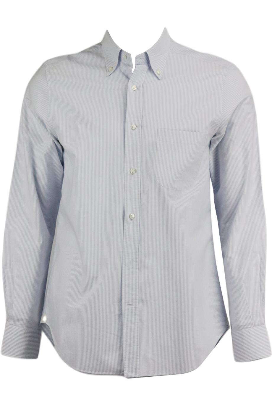 LORO PIANA MEN'S STRIPED COTTON SHIRT MEDIUM