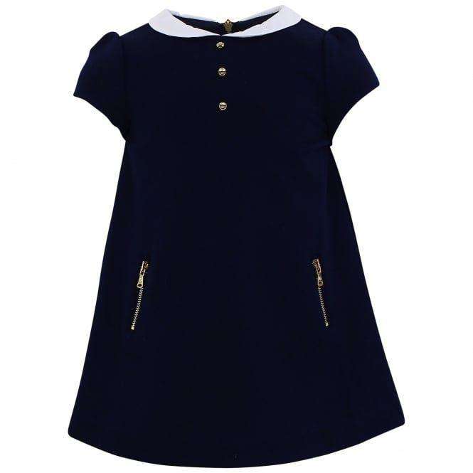 TARTINE ET CHOCOLAT GIRLS NAVY BLUE DRESS 4 YEARS