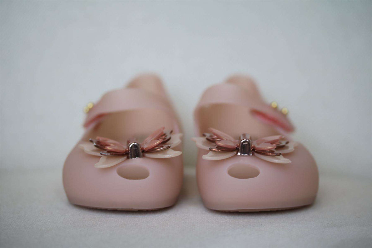 MINI MELISSA GIRLS PINK BUTTERFLY JELLY SHOES EU 24 UK 7