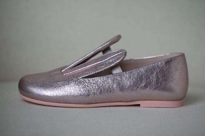 MINNA PARIKKA MINI GIRLS PINK LEATHER BUNNY EAR PUMPS EU 26 UK 8.5
