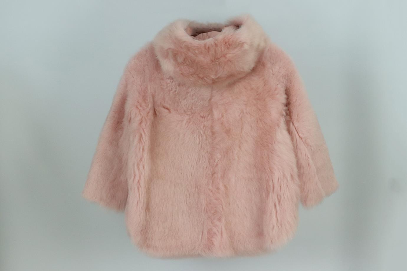 YVES SALOMON KIDS GIRLS REVERSIBLE SHEARLING COAT 8 YEARS