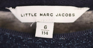 LITTLE MARC JACOBS KIDS GIRLS LOGO FLEECE DRESS 6 YEARS