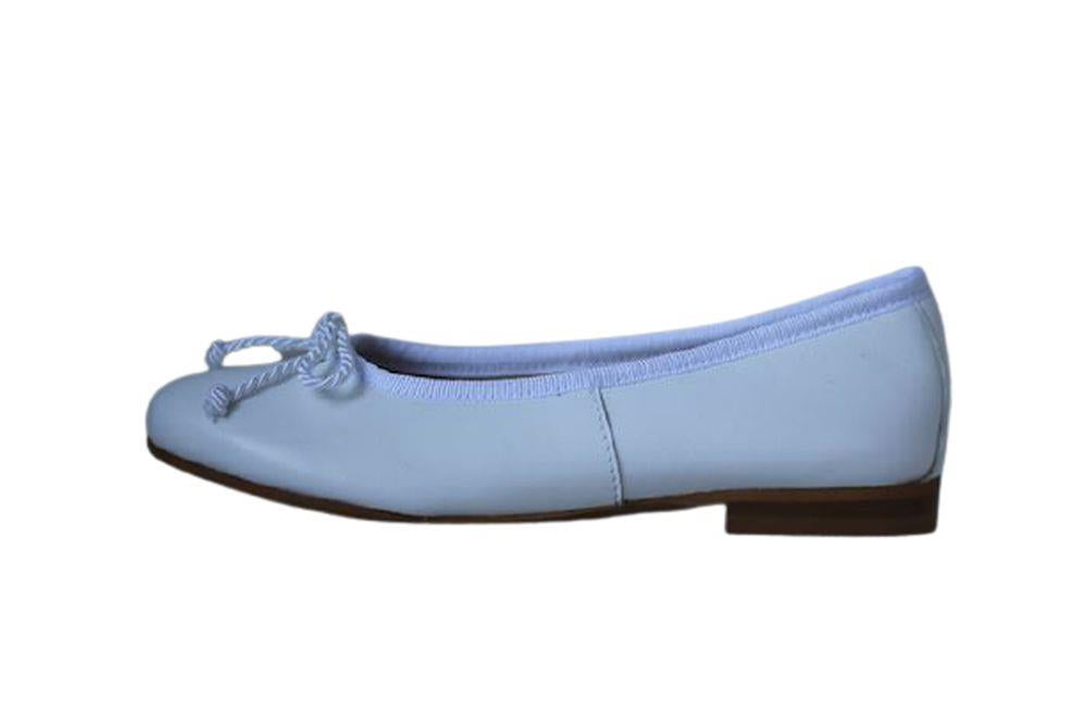 OSCAR DE LA RENTA GIRLS WHITE LEATHER FLATS EU 28 UK 10
