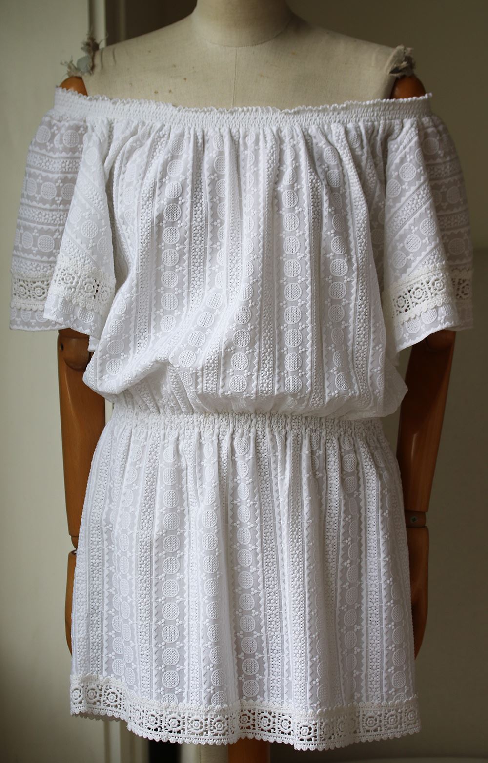 MELISSA ODABASH MICHELLE OFF THE SHOULDER DRESS MEDIUM