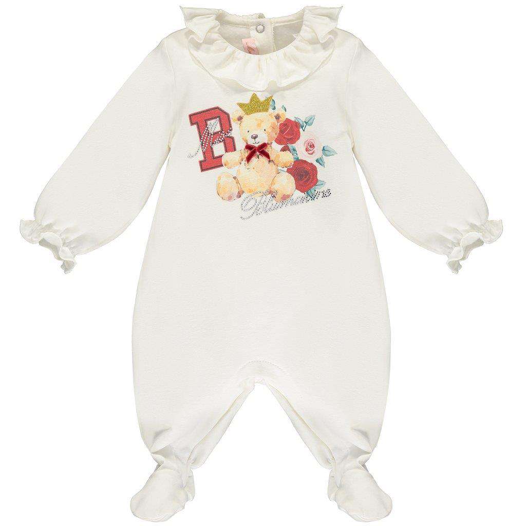 MISS BLUEMARINE BABY GIRLS PRINTED COTTON BABYGROW 3 MONTHS