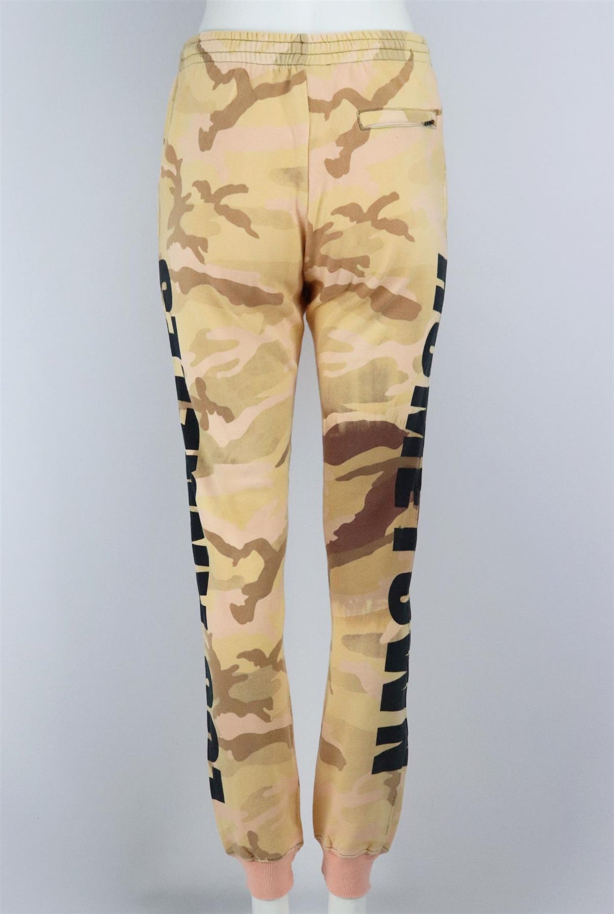 FAITH CONNEXION CAMOUFALGE PRINT COTTON JERSEY TRACK PANTS XSMALL