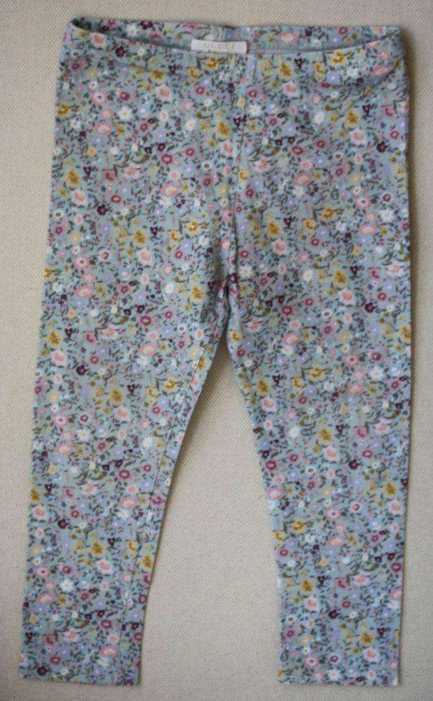 GUCCI BABY BLUE FLORAL LEGGINGS 24 MONTHS