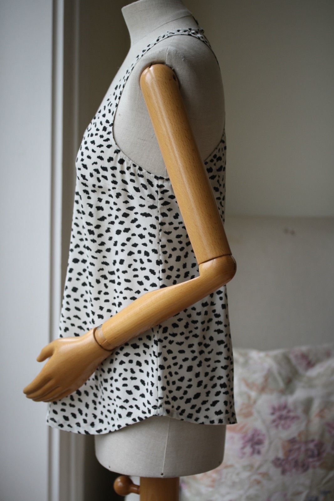 JOIE DREW SILK DOT TANK TOP SMALL