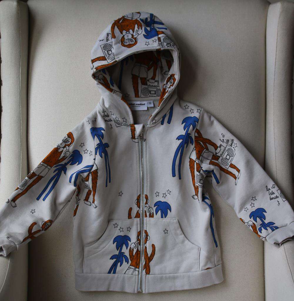 MINI RODINI KIDS BOYS COOL MONKEY PRINT COTTON TRACKSUIT 4-5 YEARS