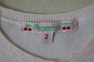 BONPOINT BABY PINK SPARKLE CARDIGAN 2 YEARS