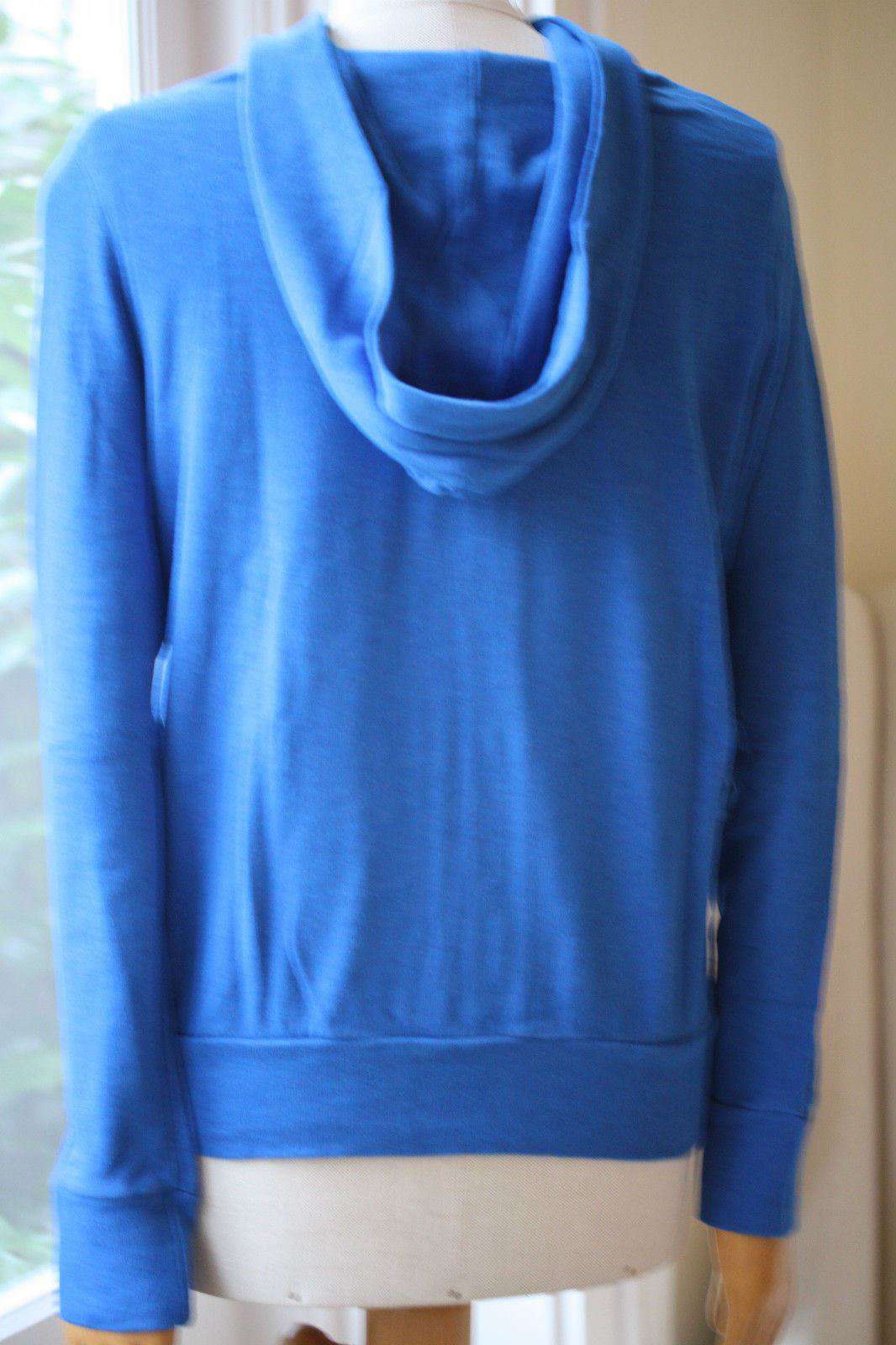 MONROW BLUE VINTAGE JERSEY CLASSIC HOODIE SWEATER MEDIUM