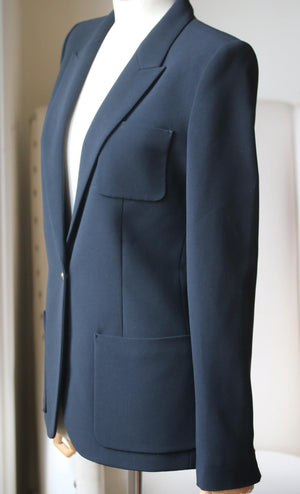 BARBARA BUI SINGLE BREASTED CREPE BLAZER FR 38 UK 10