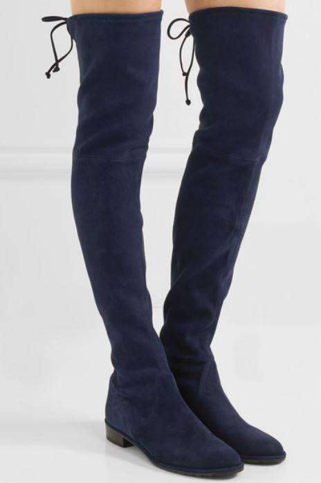 STUART WEITZMAN LOWLAND SUEDE OVER-THE-KNEE BOOTS US 7.5 UK 5 EU 38