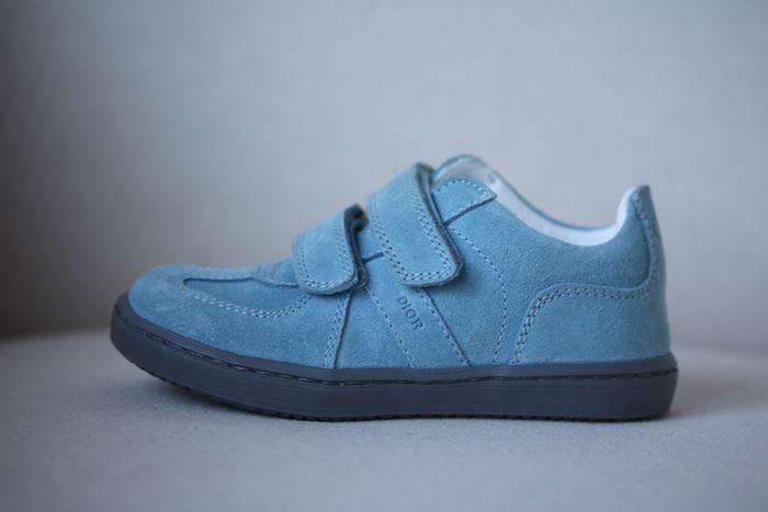 BABY DIOR BLUE SUEDE TRAINERS EU 24 UK 7