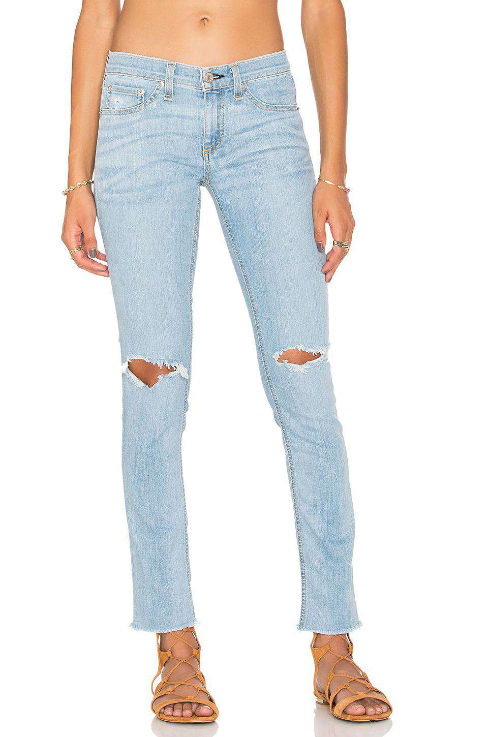 RAG AND BONE SLIM SKINNY JEANS IN BIRDIE W26 UK 8