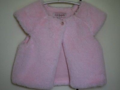 LILI GAUFRETTE GIRLS PALE PINK SYNTHETIC FUR GILET 3 YEARS