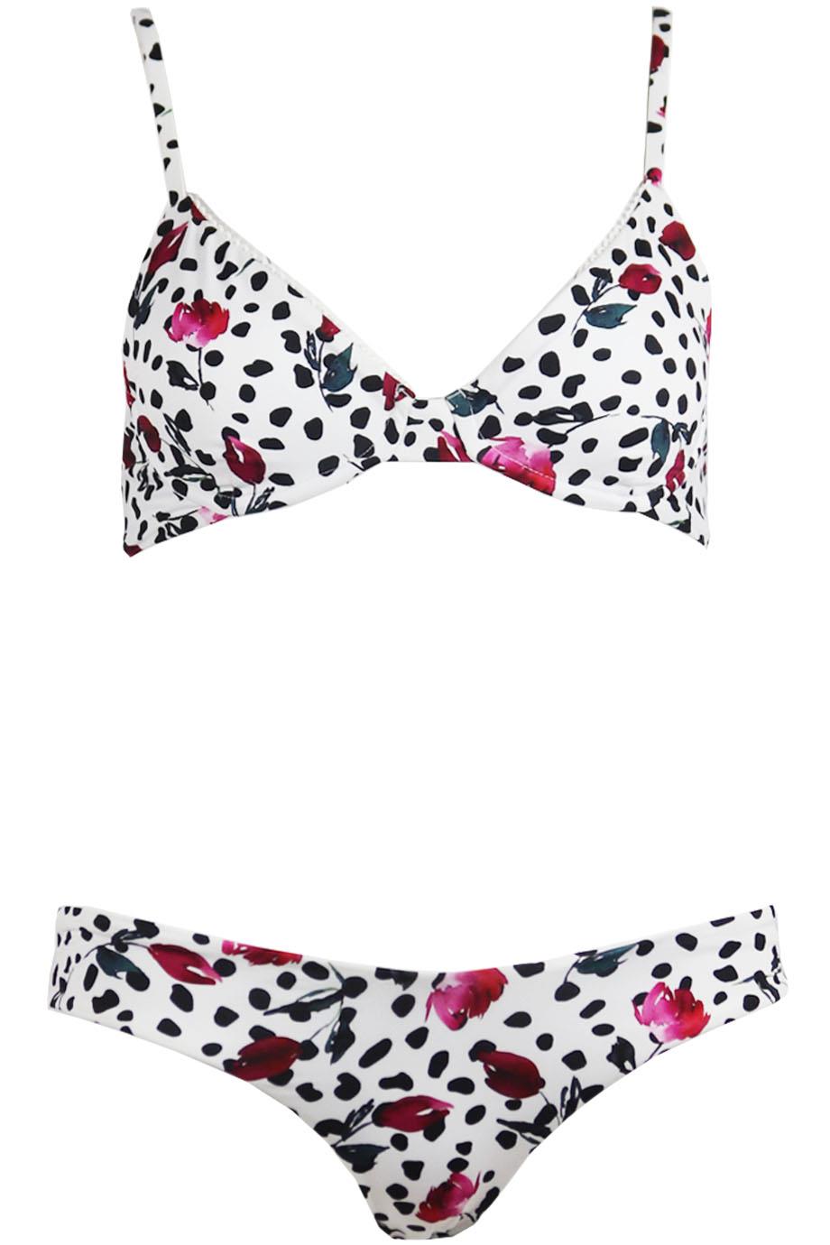 BEACH RIOT FLORAL PRINT UNDERWIRED BIKINI SMALL/MEDIUM