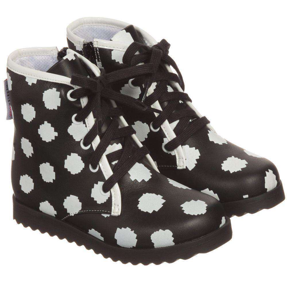 SOPHIA WEBSTER KIDS GIRLS WILEY LEATHER ANKLE BOOTS EU 26 UK 9