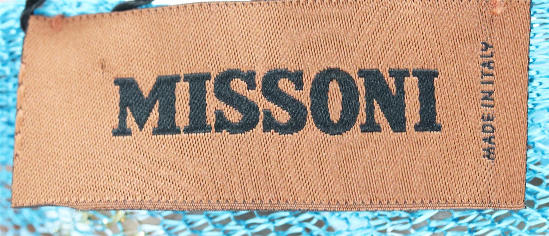 MISSONI FRINGED CROCHET KNIT PONCHO ONE SIZE