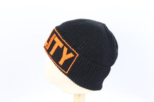 VERSACE EMBROIDERED RIBBED WOOL BEANIE ONE SIZE