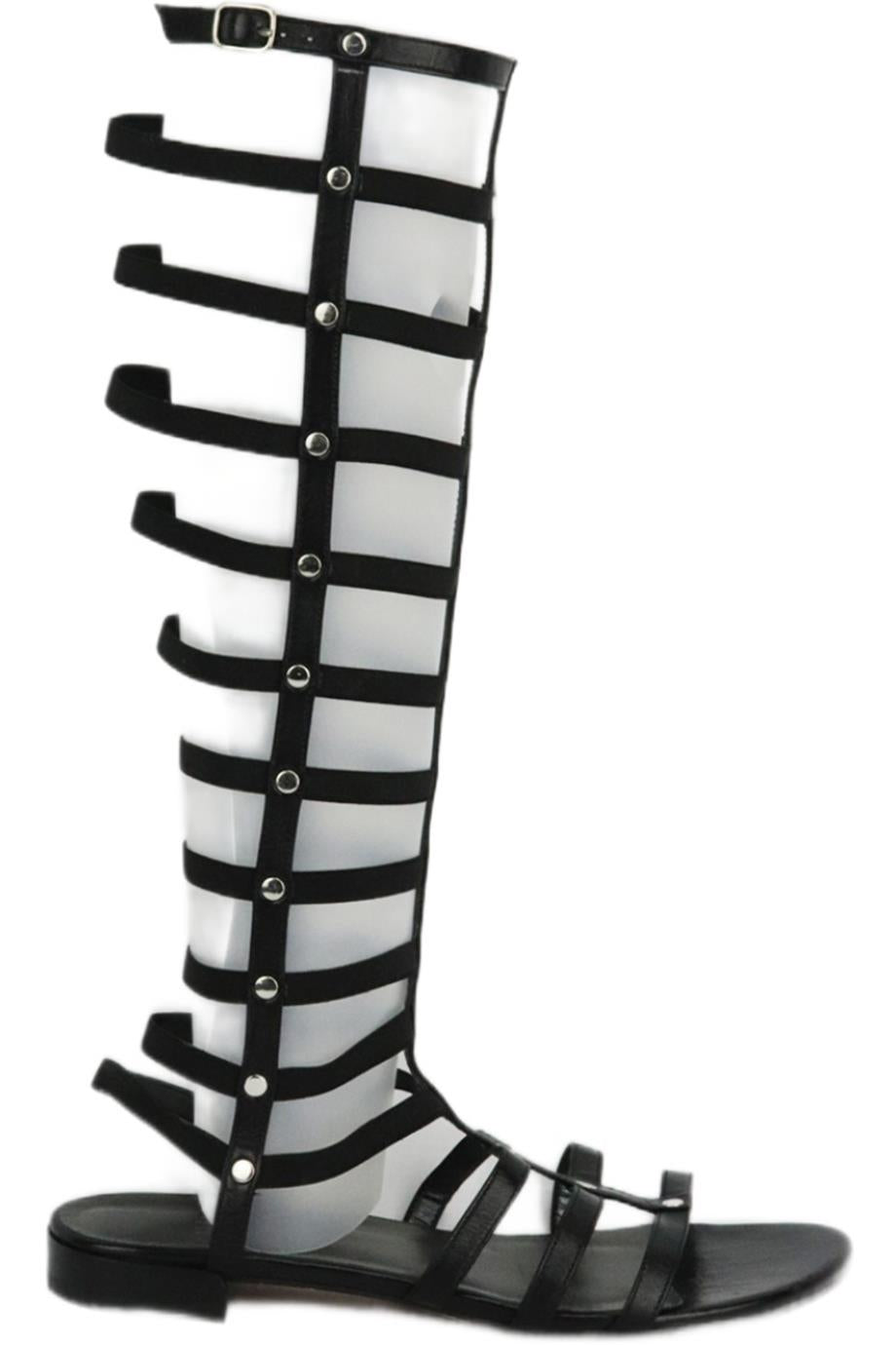 STUART WEITZMAN LEATHER KNEE HIGH SANDALS EU 38 UK 5 US 8