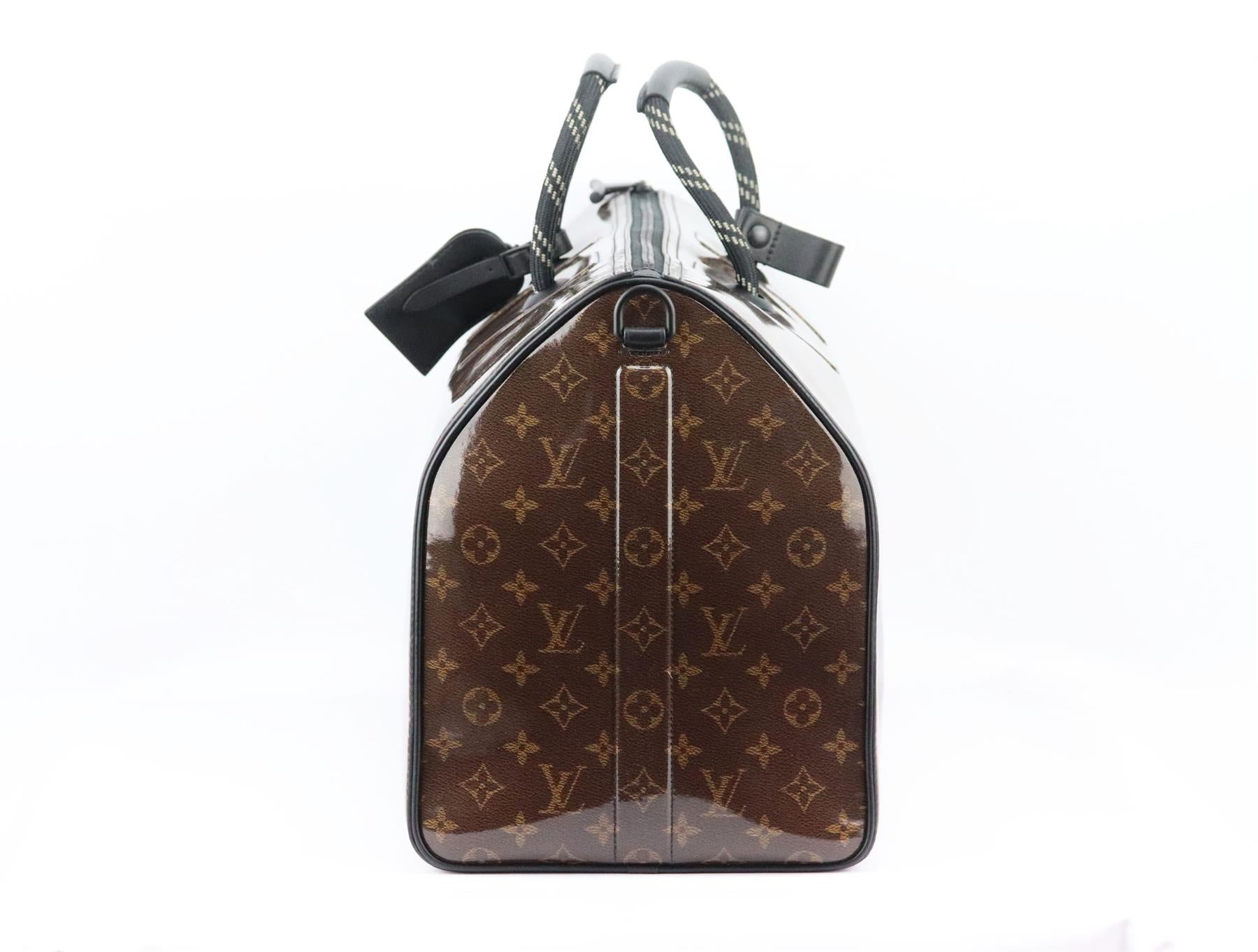 Louis Vuitton Keepall Bandoulière 50 Monogram Glaze Canvas Travel Bag For  Sale at 1stDibs