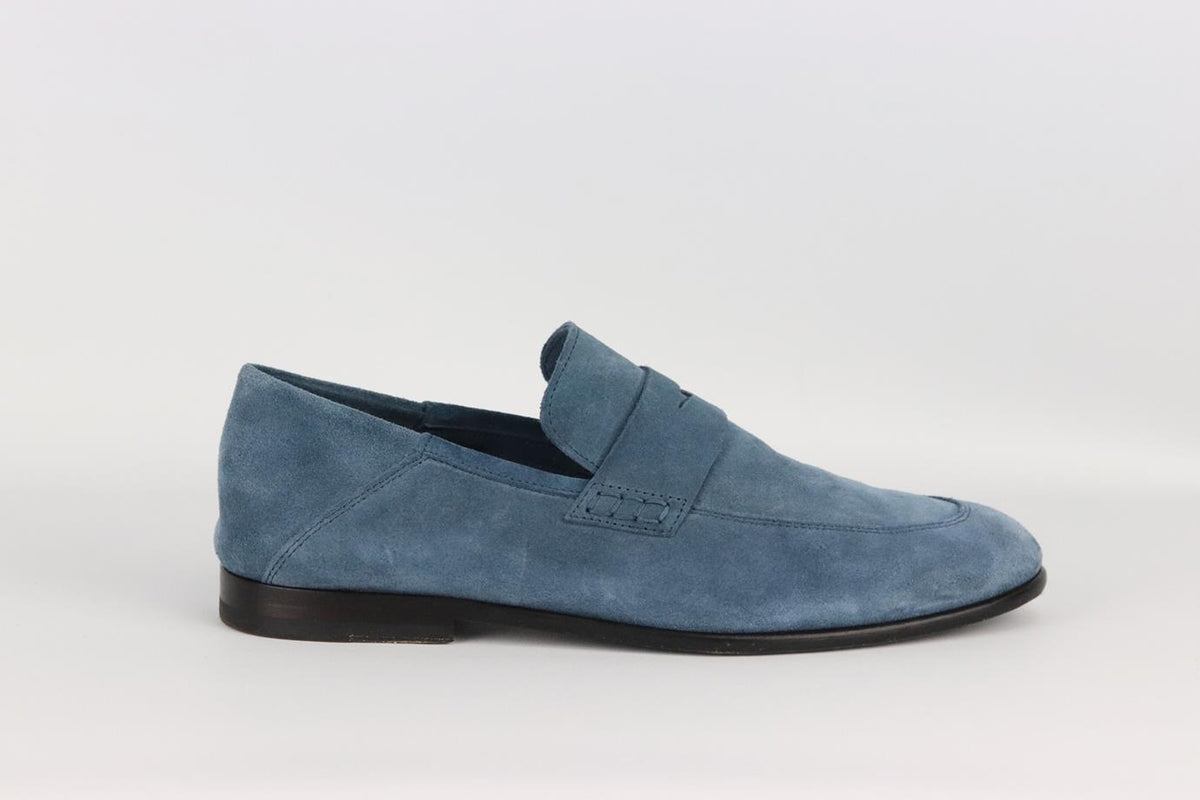 HARRYS OF LONDON MEN'S SUEDE LOAFERS EU 41.5 UK 7.5 US 8.5