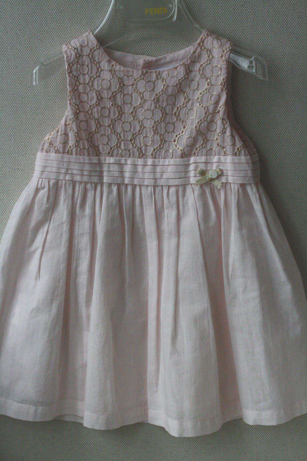 TARTINE ET CHOCOLAT BABY PINK COTTON DRESS 18 MONTHS