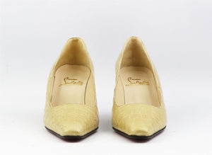 CHRISTIAN LOUBOUTIN VINTAGE CROCODILE PUMPS EU 37.5 UK 4.5 US 7.5